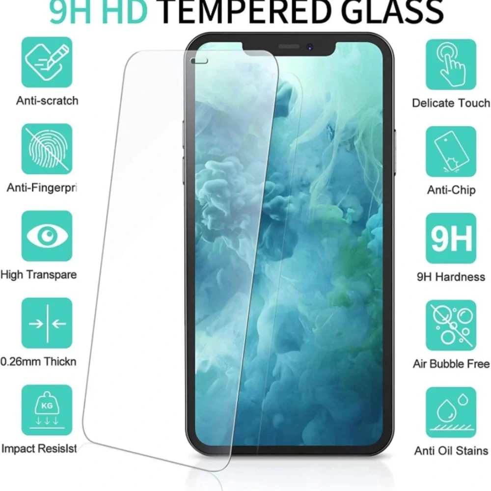 🆕 3 Pack Tempered Glass Screen Protector compatible with iPhone 12, 12 Pro
